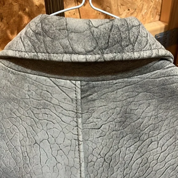 Michael Kors Moto Grey Leather Jacket Size XXL Price Drop❣️❣️❣️ - Picture 5 of 9